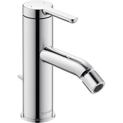 Duravit C.1 - Eengreeps bidetmengkraan met afvoergarnituur, chroom C12400001010