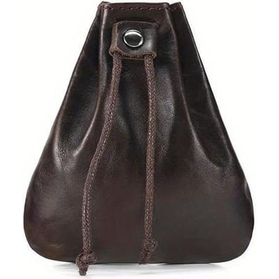 Porte-monnaie en cuir pour homme, pochette à monnaie, porte-cartes pour homme, sac de rangement mini décontracté, portefeuilles unisexes, mini porte-monnaie café