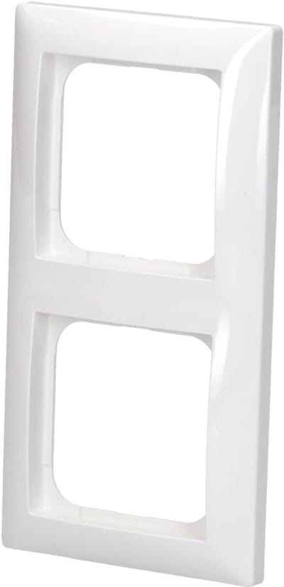 Afdekraam 2-voudig - Frame Wandplaat - Schakelaars Afdekken - Thermoplast Materiaal - Dubbele Configuratie - Alpinewit