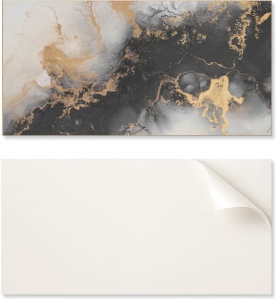 Decoratief vinylpaneel met afbeelding voor keuken of badkamer, 100x50 cm, abstract patroon met stippen.
