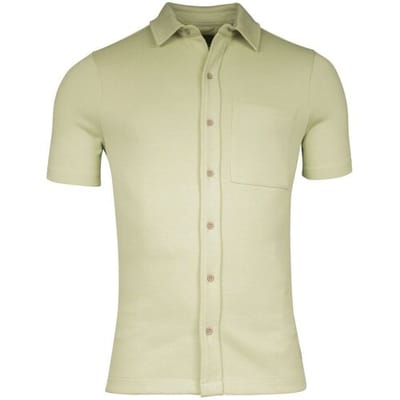 Giordano Overhemd Uni Color Puglia Doubleface Knit Short Sleeve Appel / male