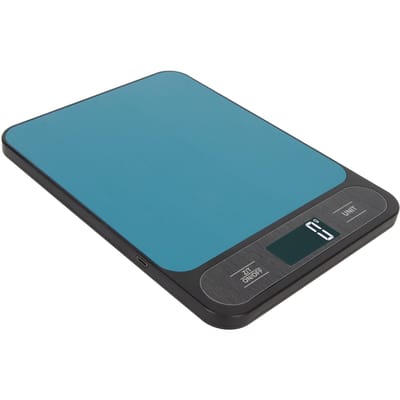 Keuken Voedsel Digitale Weegschaal Roestvrij Staal Digitale Weegschaal Oplaadbare Slimme Weegschaal voor Koken Bakken blue