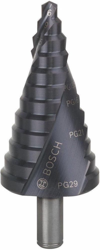 Bosch Accessories 2608588072 2608588072 HSS Getrapte boor Gezamenlijke lengte 93 mm TiAIN 3 vlakken schacht 1 stuk(s)