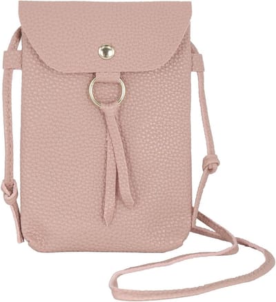 Kleine leren crossbody tas voor mobiele telefoon, schoudertas met magnetische sluiting, ideaal als portemonnee voor vrouwen en meisjes