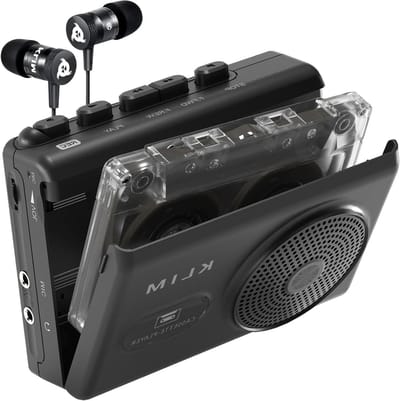 Draagbare Cassettespeler - Taperecorder Opname - Muziek Luisteren Opnemen - Automatische Stop Functie - 115 x 9 x 4 cm