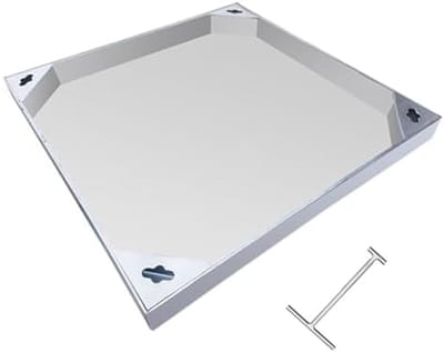 Putdeksel Frame - Afvoer Deksel - Toegang Afdekken - Roestvrij Staal - 30 cm - Zilver