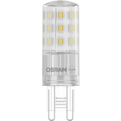 OSRAM LED PIN veelkleurige LED-lamp met retrofit fitting G9, 4,9 W / 806 lm, helder, warm wit licht met 2700 K, niet dimbaar, IP20, loodvrij glas, 18 mm diameter.