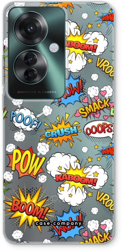 Case Company® - Hoesje geschikt voor Oppo Reno 11 F hoesje - Pow Smack - Soft Cover Telefoonhoesje - Bescherming aan alle Kanten en Schermrand