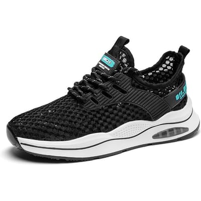 Heren Sport Sneakers Ademend Mesh Mode Nieuwe Hardloopschoenen Hoge Kwaliteit Outdoor Casual Schoenen Maat 39-44 39 black
