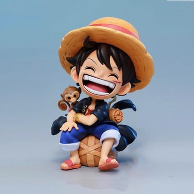 Bandai populaire 13cm Figurine Anime One Piece Monkey D Luffy Roronoa Zoro Jouets Kawaii Q Figural Nendoroid Décoration de Voiture Figurine PVC Cadeau