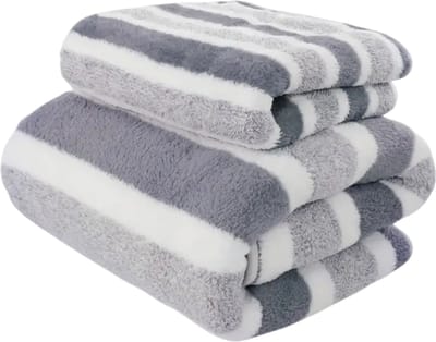 Livano Handdoeken Set - Hotelkwaliteit - Handdoek - Towel - Grijs- 2 Stuks