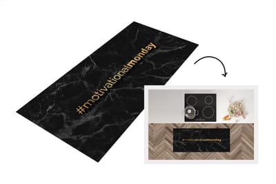 Keukenloper - Loper keuken - Quotes - Motivatie - Goud - Marmer - 120x50 cm - Keukenloper vinyl