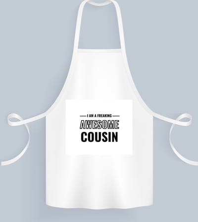 Akyol - i am a freaking awesome cousin Keukenschort - Neef - de meest geweldigste neef - verjaardagscadeau - verjaardag - cadeau - cadeautje voor neef - neef artikelen - kado - geschenk - gift - 82 bij 71 cm