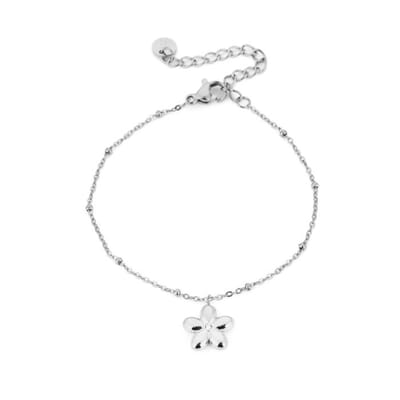 Bloem armbandje zilver- dames- sint- kerst- moederdag- valentijn- cadeau- sieraad