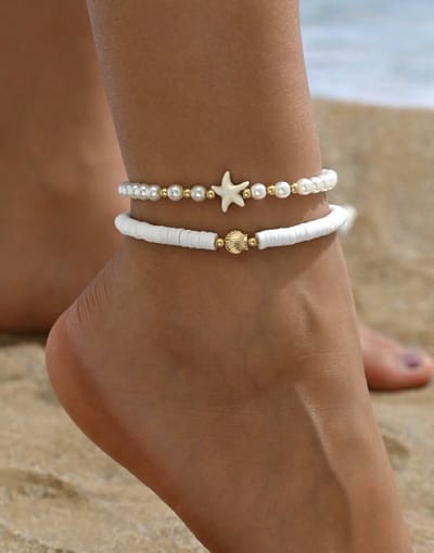 Enkelsieraad - enkelbandje - enkelband - anklet bracelet - minimalistisch dubbel enkelbandje - enkelbandje met kralen - trendy enkelbandje - enkelbandje man - enkelbandje vrouw - minimalistisch enkelbandje - accessoire - sieraad - verstelbaar