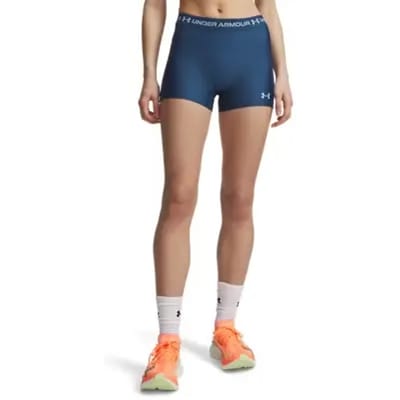 Shorty Under Armour HeatGear® 8cm pour femme Bleu jean