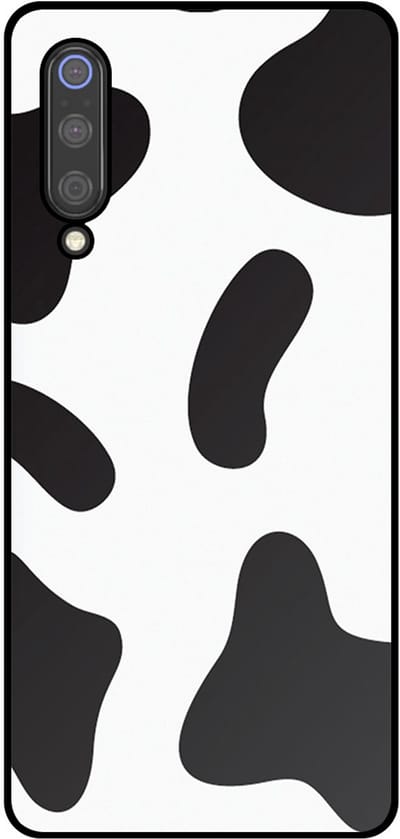 Smartphonica Telefoonhoesje Geschikt voor Xiaomi Mi 9 met Koeienvlekken Opdruk - TPU Backcover Case With Cow Patches Design geschikt voor Xiaomi Mi 9