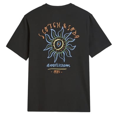T-shirt met labelprints en ronde hals