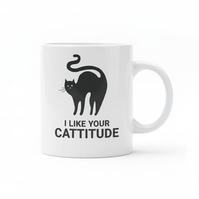 I Like Your Cattitude Mok – Grappige Katten Quote Koffiemok voor Kattenliefhebbers – 330 ml Keramische Mok