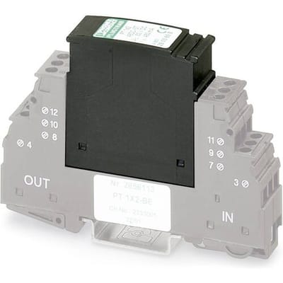 Phoenix Contact 2856029 PT 1X2-12DC-ST Insteekbare overspanningsafleider Set van 10 stuks Overspanningsbeveiliging voor: Verdeelkast 10 kA 10 stuk(s)