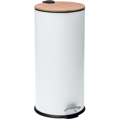 Pedal Bin - Prullenbak Voetpedaal - Afval Scheiden - Soft-close Deksel - 30 Liter - Wit