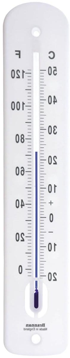 Grote Buitenthermometer - Tuinthermometer Buiten - Temperatuur Meten - Extra Groot Formaat - 380 mm - Wit