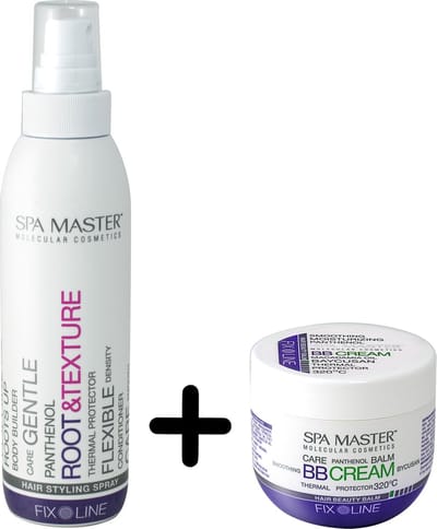 Spa Master Heat Protection Spray & Cream – Hittebeschermende Föhnspray met Pro-Vitamine B5 & Haarpunten Crème – Voordeelset 200ml + 100ml
