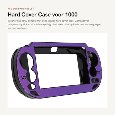 Dailygoods- Case voor 1000 Console - Metalen Behuizing - Aluminium Beschermhoes - Hard Cover - Perfecte Pasvorm - Bescherming tegen Krassen - Gameconsole Behuizing