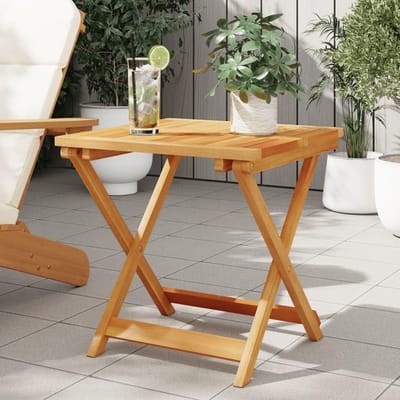 Houten tuintafel - Balkontafel klaptafel - Buiten genieten - Inklapbaar design - 50 x 50 cm - Bruin