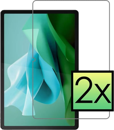 Screenprotector - 2 Stuks - Geschikt voor Lenovo Tab P12 - Extra Sterk - Beschermglas - Gehard Glas - Tempered Glass - Screen Protector - Bescherm Cover