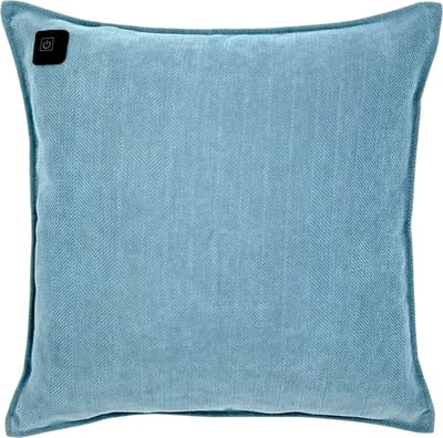 Draadloos Warmtekussen – Chenille stof – Blauw – Inclusief 10.000mAh Powerbank – Infrarood Kussen heeft ook een geïntegreerde 2,5m Kabel voor direct gebruik in Stopcontact & USB poort