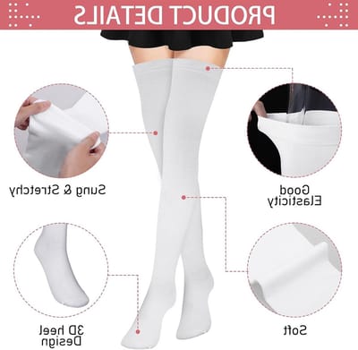 Store_9 - Extra lange sokken - Dijbeenhoge kousen - Comfy en duurzaam - Zwart - Beenwarmers - Perfect voor elke outfit - Geschikt voor dames