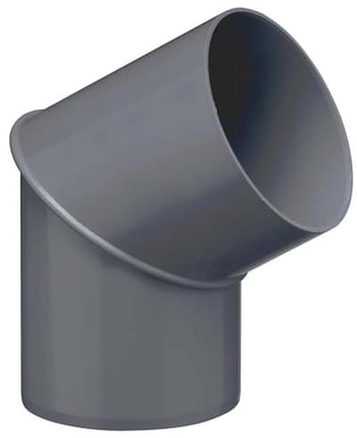 Dakgoot Bocht - Afvoerbocht Regenpijp - Dakgoot Afvoeren - Flexibele Installatie - DN 75mm - Antraciet