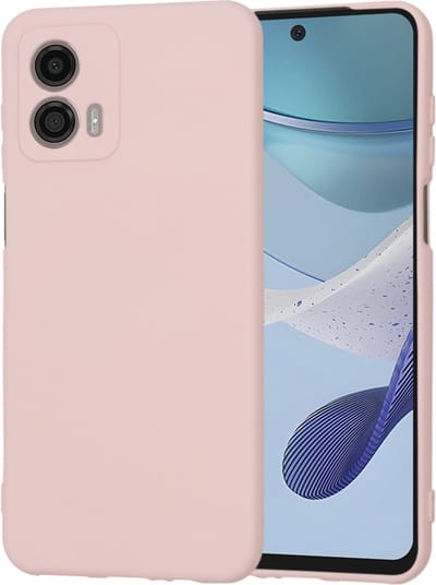 Hoesje geschikt voor Motorola Moto G53 - Techsuit Soft Flex Silicone Back Cover - Pink Sand
