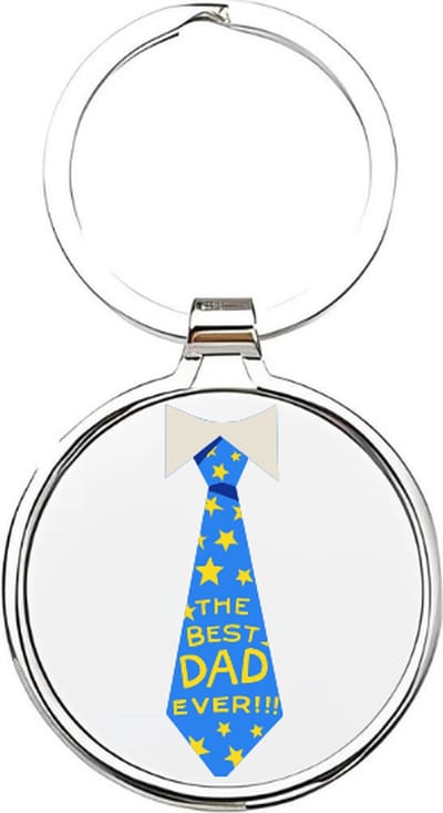 Akyol - Best dad Sleutelhanger - vader - Papa's - Vader sleutelhanger - Papa sleutelhanger - Sleutelhanger papa - Familie sleutelhanger - Vaderdag cadeautje - Papa cadeau - Dad - stiefvader - schoonvader - Fathersday - 4 x 7,5 CM