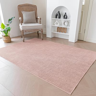 Unyqoos ® Roze Wasbaar Laagpolig Tapijt met Antislip voor Woonkamer en Kinderkamer - 60 x 90 cm