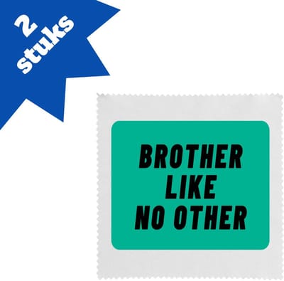 Akyol - brother like no other brillendoekjes - Broer - geweldige broer - niemand anders - verjaardag - cadeau - kado - bedankje - geschenk - 17,8 bij 17,8 cm - 2 stuks