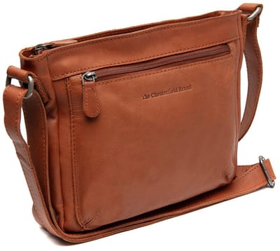 Chesterfield Aston Washed Waxed Pull Up Schoudertas - Cognac