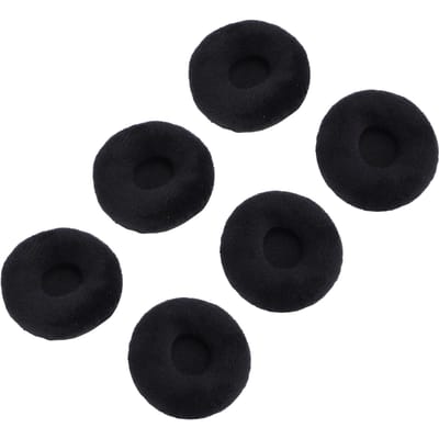 6 Stuks 50mm Hoofdtelefoon Oorkussens Velours Memory Foam Universele Vervangende Oorkussens voor K24P K26P black