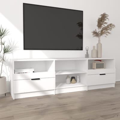 vidaXL - Tv-meubel - 150x33,5x45 - cm - bewerkt - hout - wit