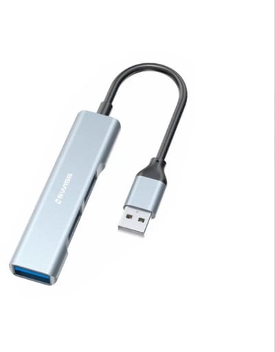iSwiss 3-in-1 USB-hub met USB-A-poort (zilver)