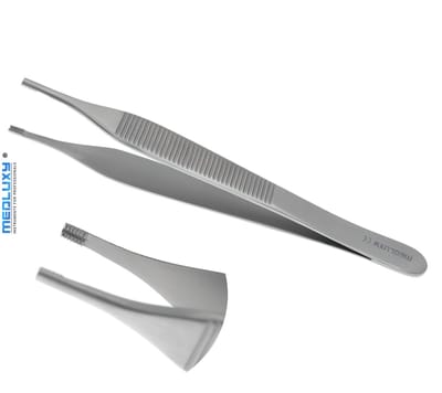 Medluxy - Pincet Adson Brown - 6x6 Tanden - 12 cm - EHBO Verpleegkunde Dissectie Chirurgische pincet Hechtpincet Weefselpincet Hechtpincet Forcep Pince Brucelles