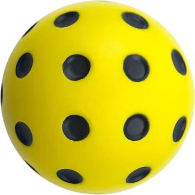 Stille Pickleball Ballen - Schuimrubberen Ballen Trainingsset - Pickleball Spelen - Zacht en Geluidsarm - 16 cm Diameter - Geel