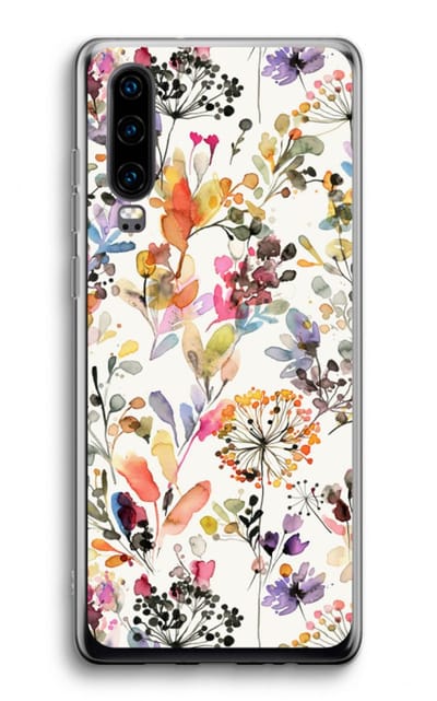 Case Company® - Hoesje geschikt voor Huawei P30 hoesje - Wilde grassen - Soft Cover Telefoonhoesje - Bescherming aan alle Kanten en Schermrand