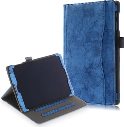 Dasaja hoes geschikt voor Samsung Galaxy Tab A 10.1 (2019) met 3 standen - Jeans blauw - hoge kwaliteit