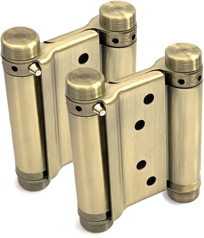 Dailygoods- Deurenhinge Dubbele Actie - 78mm Scharnieren - Roestvrij Staal - Verstelbare Veer - Geschikt voor Deurdiktes 20-31mm - Inclusief Schroeven - Scharnier