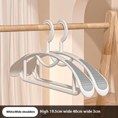 1 stuks Huishoudelijke Antislip Kledinghanger Dikke en Brede Schouder Plastic Droogrek Gebruikt voor het Ophangen van Kleding 1pc wit