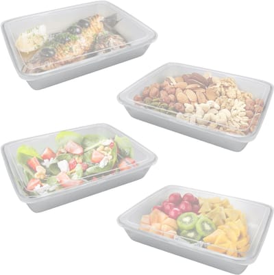 Roestvrijstalen voedselcontainers - set van 4 - lekbestendige snackcontainers voor voedselopslag in restaurant keuken vriezer buffet