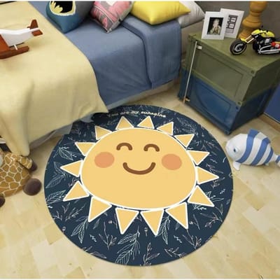 Kristalfluweel Cartoon Rond Lieflijk Tapijt Woonkamer Slaapkamer Bed Deken Hangmand Draaistoel Huis Mat 80 cm diameter circle
