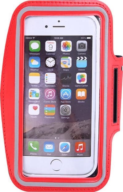 Pearlycase Sportarmband Hardloopband Rood Pearlycase Hoesje Geschikt voor Apple iPhone XR